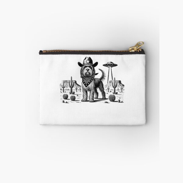 Item preview, Vintage Retro Petit Basset Griffon Vendeen UFO Western Country Wild West Dog Mom Dad designed and sold by Kimberley King Art  King Art.