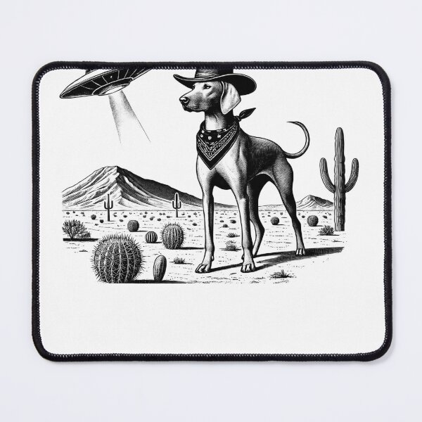 Item preview, Vintage Retro Pharaoh Hound UFO Western Country Wild West Dog Mom Dad designed and sold by Kimberley King Art King Art.