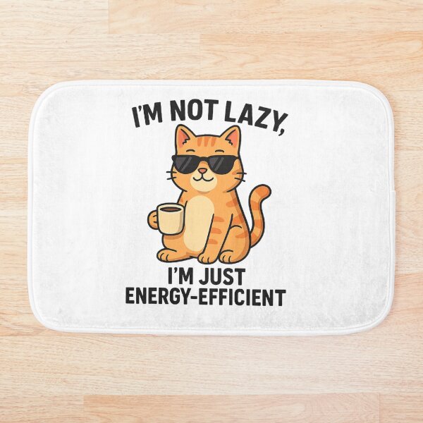 Item preview, Cool Cat Sticker – Not Lazy, Just Efficient designed and sold by Miximondo.