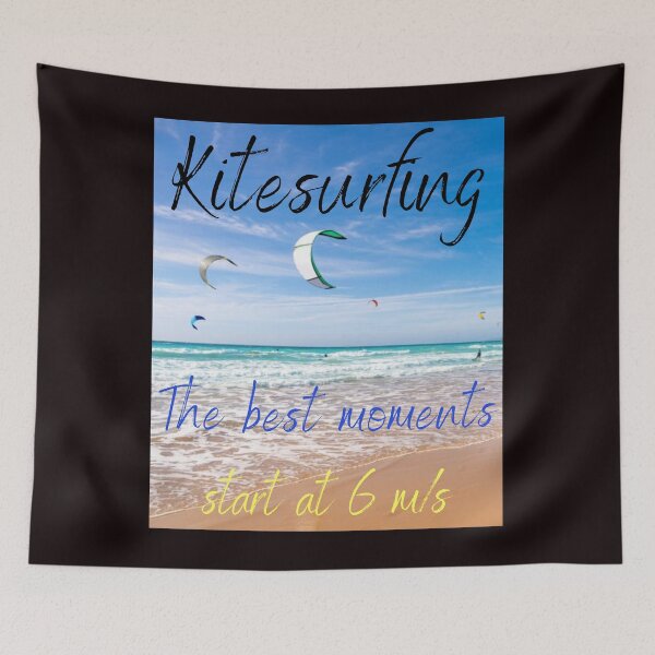 Item preview, Kitesurfing The best moments start at 6 m/s Kite Kiteboarding Kiteboarder T-shirt designed and sold by MojNetSerwis WWK.