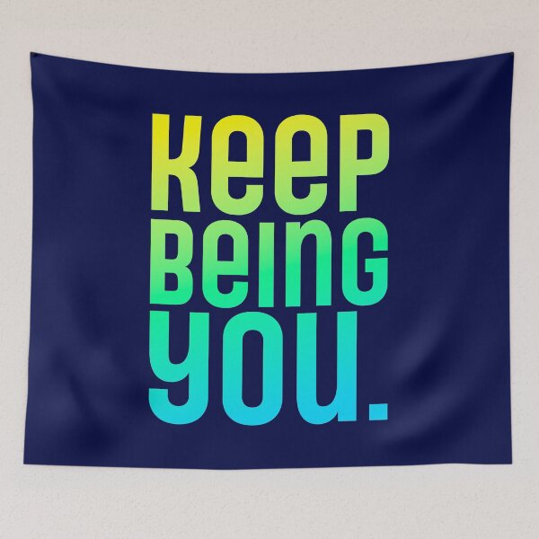 Item preview, Keep Being You - Sunshine Mint Sky Blue Gradient designed and sold by sillyjess.