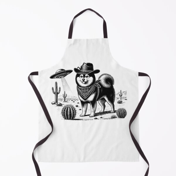 Item preview, Vintage Retro Pomsky UFO Western Country Wild West Dog Mom Dad designed and sold by Kimberley King Art King Art.