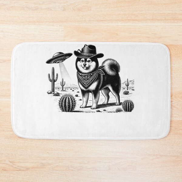 Item preview, Vintage Retro Pomsky UFO Western Country Wild West Dog Mom Dad designed and sold by Kimberley King Art  King Art.