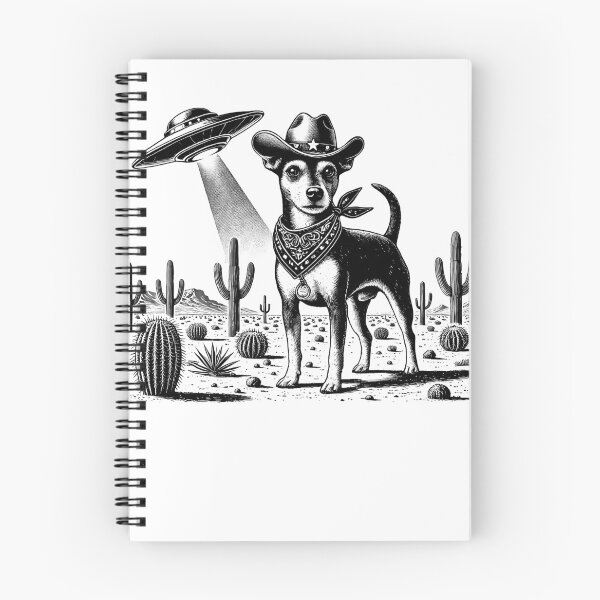 Item preview, Vintage Retro Rat Terrier UFO Western Country Wild West Dog Mom Dad designed and sold by Kimberley King Art  King Art.