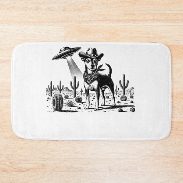 Item preview, Vintage Retro Rat Terrier UFO Western Country Wild West Dog Mom Dad designed and sold by Kimberley King Art  King Art.