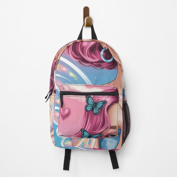 Item preview, Y2K Fairycore Girl with Pink Hair and Butterflies Aesthetic designed and sold by MOTAS FASHION .