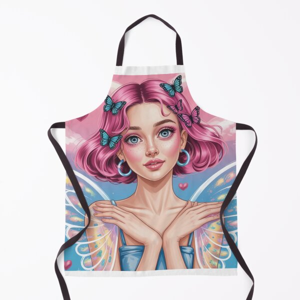 Item preview, Y2K Fairycore Girl with Pink Hair and Butterflies Aesthetic designed and sold by MOTAS FASHION .