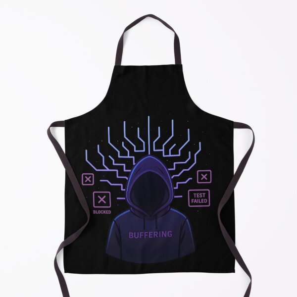 Item preview, Buffering Hacker Sticker Glitch Art Design designed and sold by MysticArtisan.