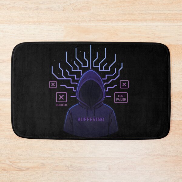 Item preview, Buffering Hacker Sticker Glitch Art Design designed and sold by MysticArtisan.