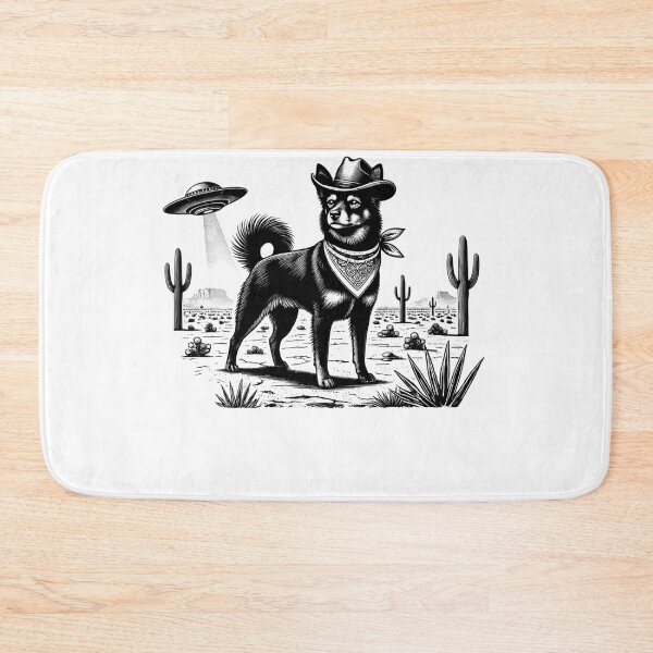 Item preview, Vintage Retro Schipperke UFO Western Country Wild West Dog Mom Dad designed and sold by Kimberley King Art  King Art.