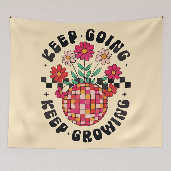 Item preview, Keep going keep growing dance ball and flowers designed and sold by BrownHorse90s.