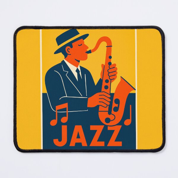 Item preview, Vintage Jazz Saxophonist Poster in colors designed and sold by SteadyRolling.