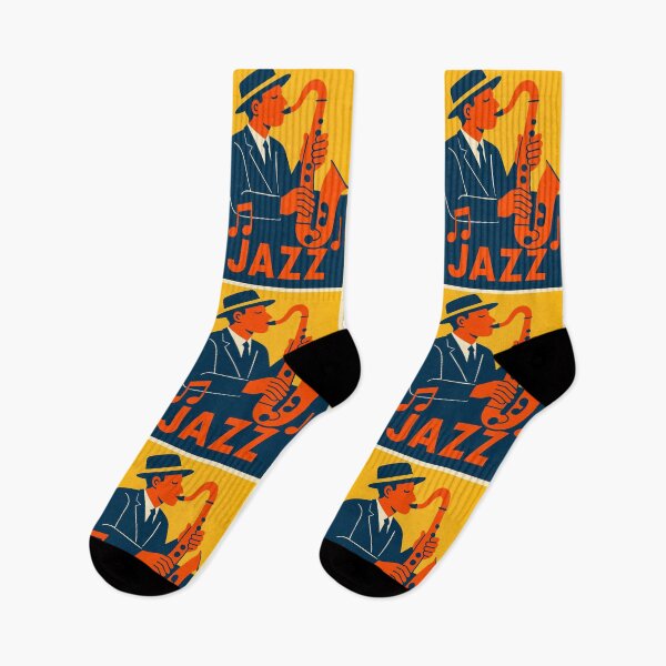 Item preview, Vintage Jazz Saxophonist Poster in colors designed and sold by SteadyRolling.
