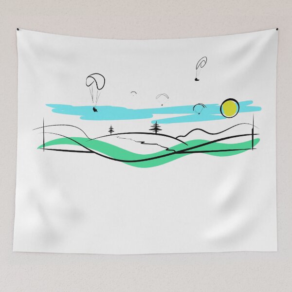 Item preview, Paraglide. Hills and Sky. designed and sold by tabemisa.