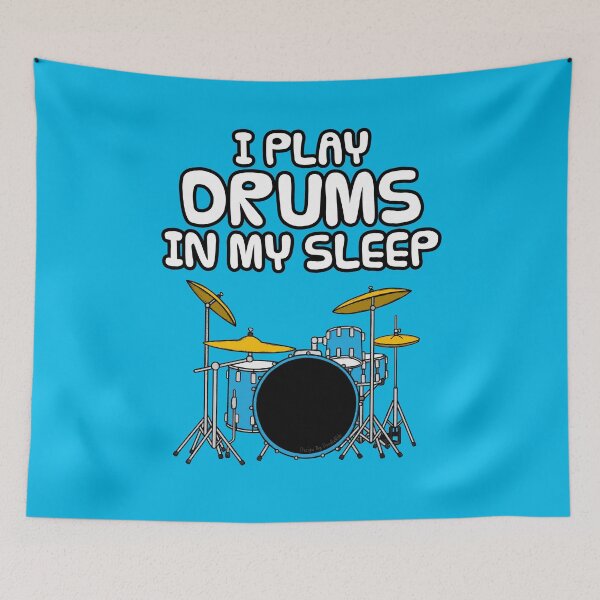 Item preview, I Play Drums In My Sleep, Drummer Sarcasm Funny designed and sold by doodlerob.