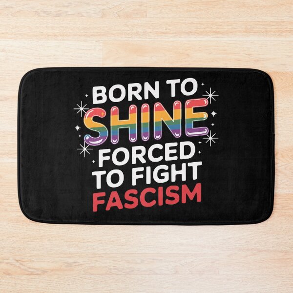 Item preview, Born to Shine – Antifascism statement design with a rainbow focus designed and sold by VariousGoodies.