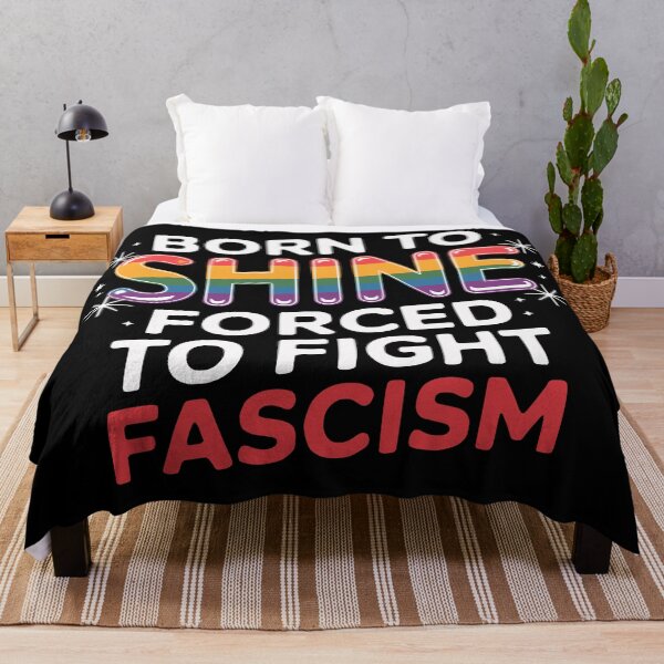 Item preview, Born to Shine – Antifascism statement design with a rainbow focus designed and sold by VariousGoodies.