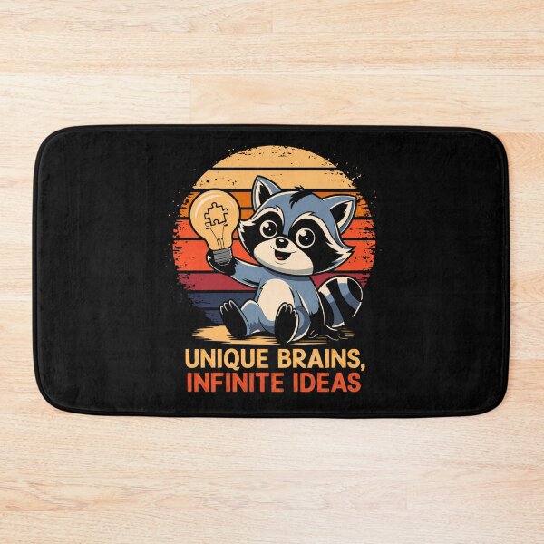Item preview, Unique Brains, Infinite Ideas – Raccoon Holding Puzzle Lightbulb designed and sold by Taans-Creation.