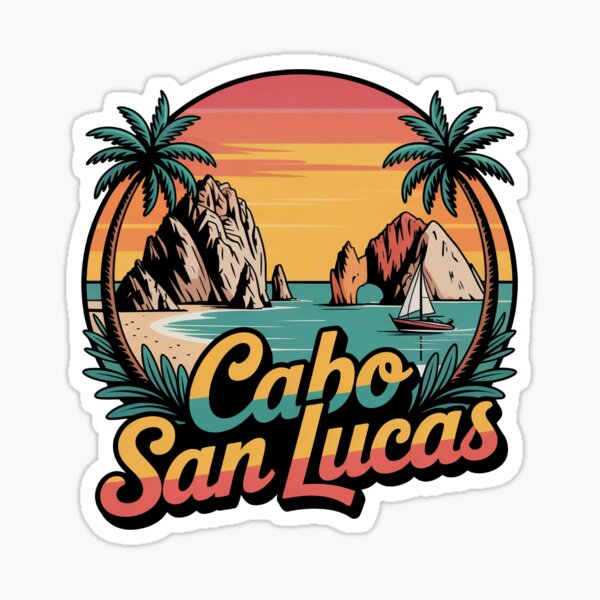 Item preview, Cabo San Lucas Mexico Sticker – Beach Vacation Travel Art designed and sold by carshapes.