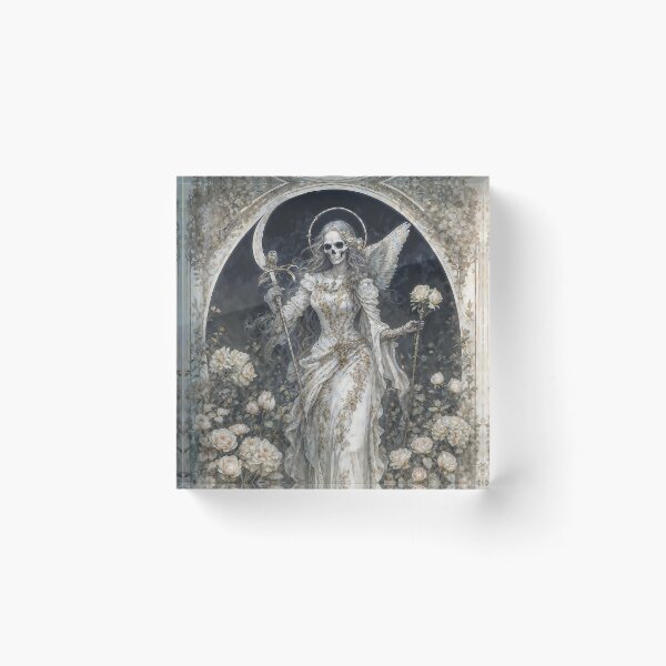 Item preview, La Niña Blanca, White Santa Muerte designed and sold by AliceWhiteDF.