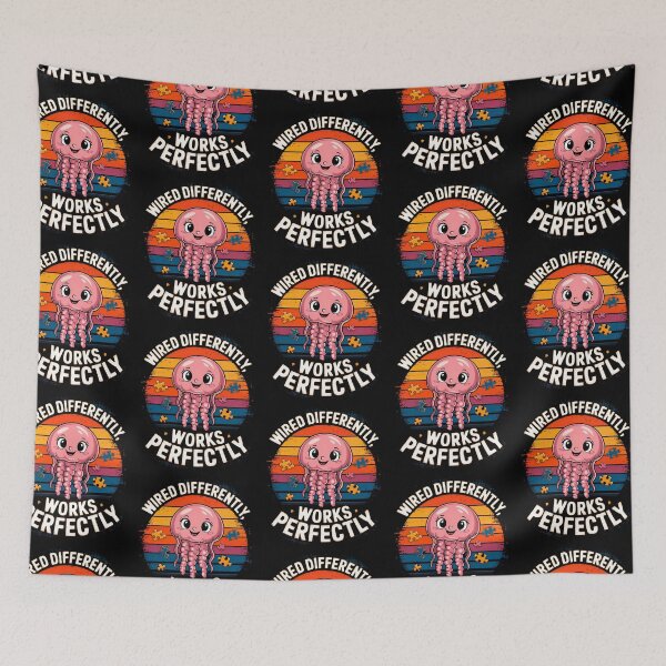 Item preview, Wired Differently Works Perfectly – Cute Jellyfish Puzzle designed and sold by Taans-Creation.