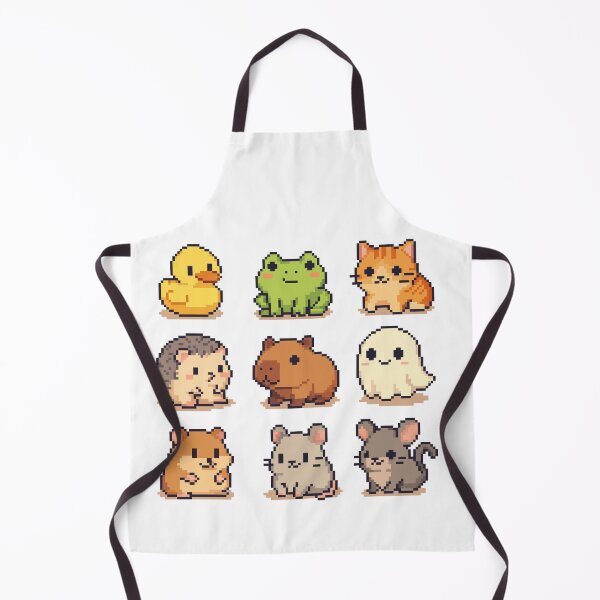 Artikelvorschau, Winzige Pixelfreunde: Ente, Frosch, Katze, Igel, Wasserschwein, Geist, Hamster, Maus, Chinchilla entworfen und verkauft von retro_pixel.