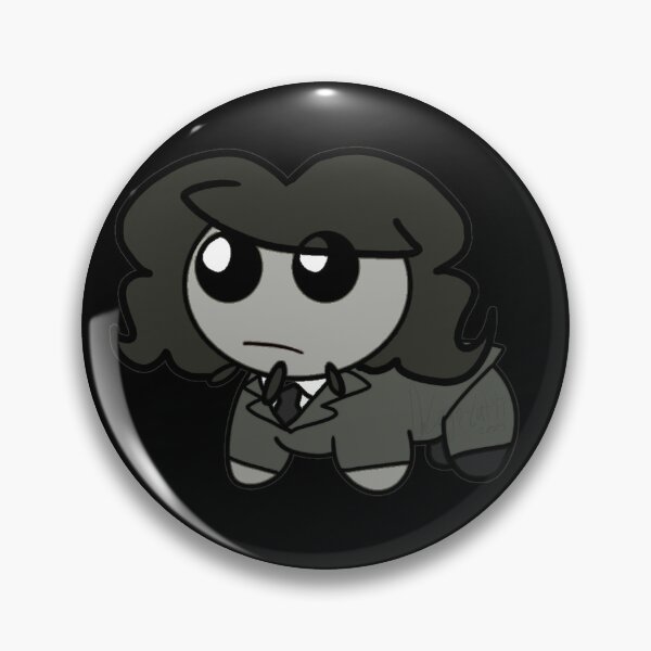 Item preview, Autism Jack Walten sticker + button (grayscale) (CageCatYT) designed and sold by CageCatYT.