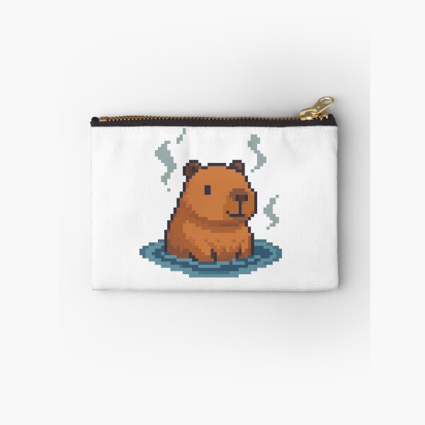 Item preview, Relaxing Capybara in Hot Spring Pixel Art designed and sold by retro_pixel.