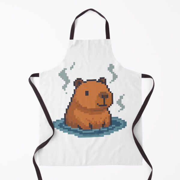 Item preview, Relaxing Capybara in Hot Spring Pixel Art designed and sold by retro_pixel.