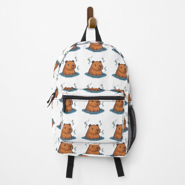 Item preview, Relaxing Capybara in Hot Spring Pixel Art designed and sold by retro_pixel.