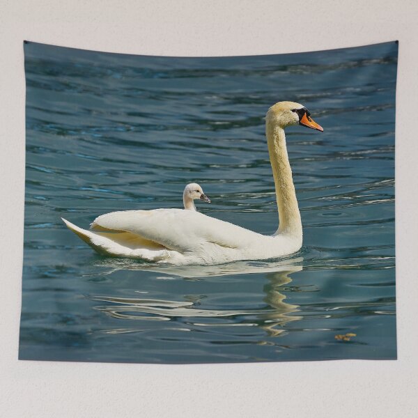 Item preview, Swan with offspring designed and sold by beatbieri.ch.