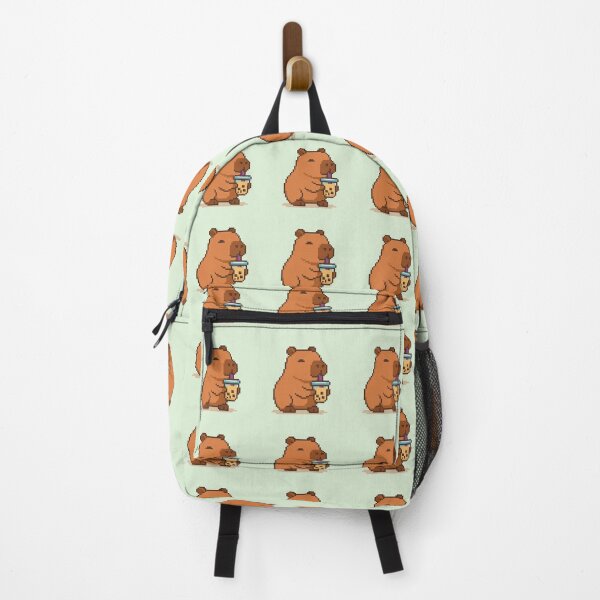 Item preview, Cute Capybara Sipping Boba Tea Pixel Art designed and sold by retro_pixel.