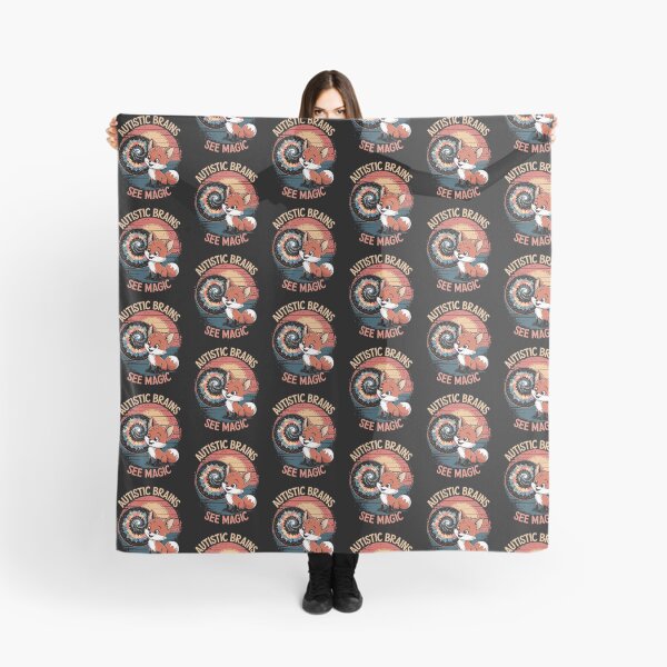 Item preview, Autistic Brains See Magic – Cute Fox Puzzle Swirl designed and sold by Taans-Creation.