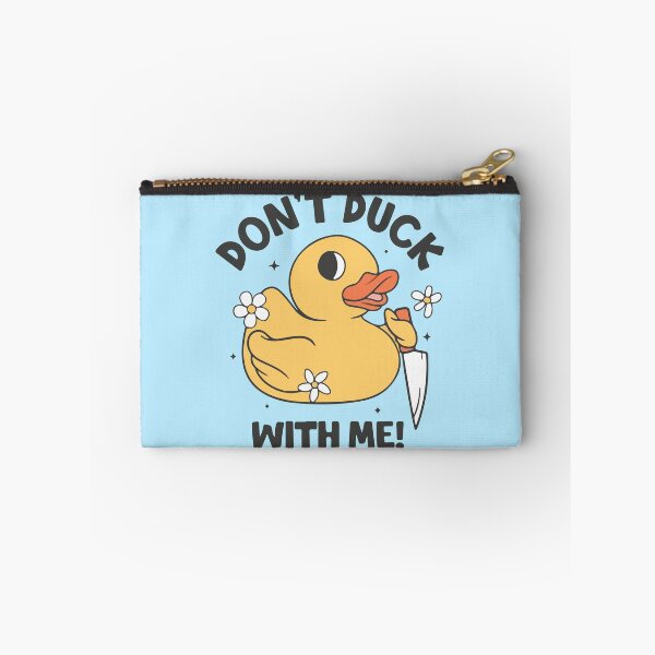 Item preview, Don't duck with me! funny duck with knife designed and sold by BrownHorse90s.