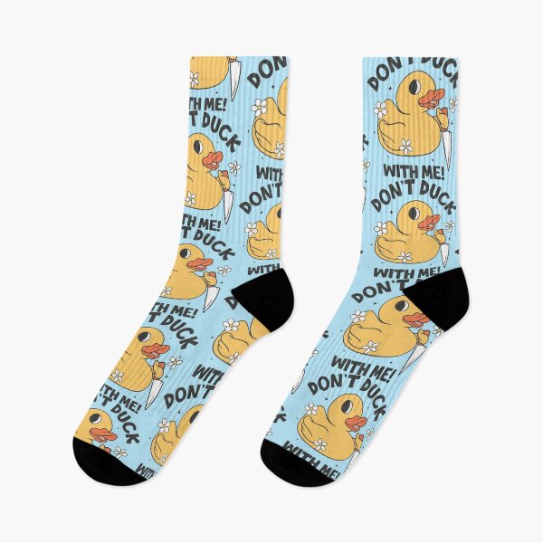 Item preview, Don't duck with me! funny duck with knife designed and sold by BrownHorse90s.