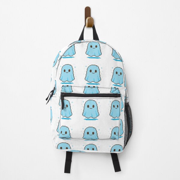Item preview, Cute Glowing Ghost Pixel Art – Sky Blue designed and sold by retro_pixel.
