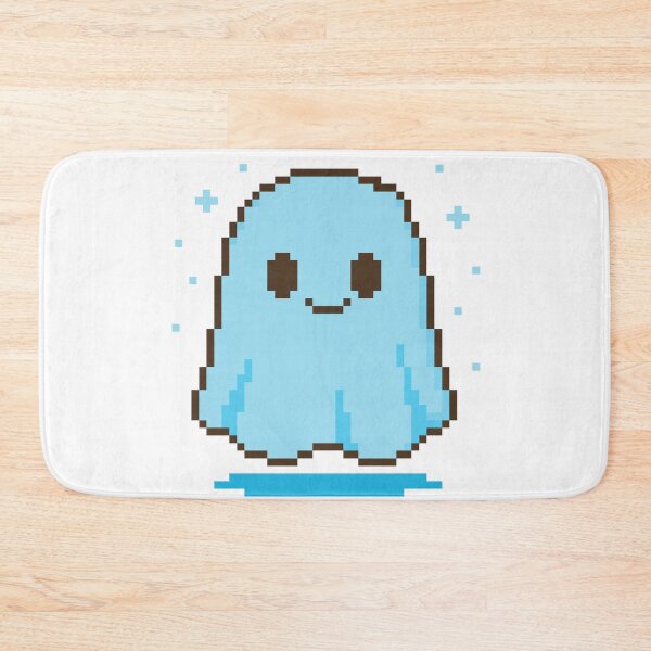 Item preview, Cute Glowing Ghost Pixel Art – Sky Blue designed and sold by retro_pixel.