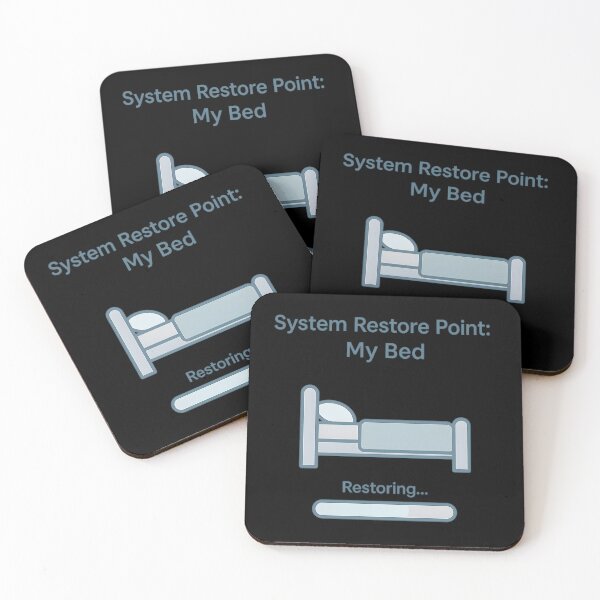 Item preview, System Restore Point Sticker My Bed Progress Bar designed and sold by MysticArtisan.