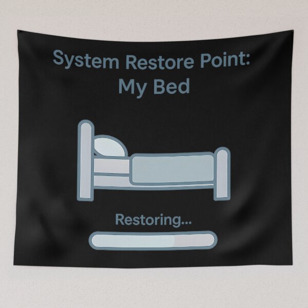 Item preview, System Restore Point Sticker My Bed Progress Bar designed and sold by MysticArtisan.