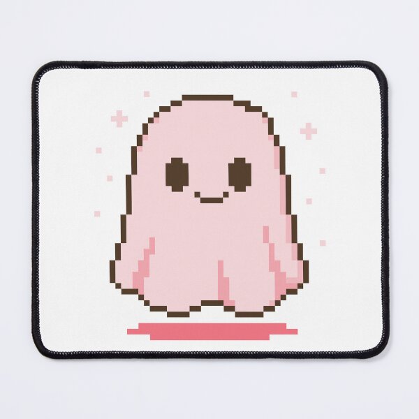 Item preview, Cute Glowing Ghost Pixel Art – Pastel Pink designed and sold by retro_pixel.