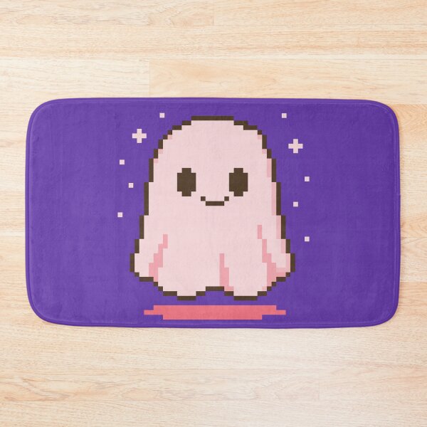 Item preview, Cute Glowing Ghost Pixel Art – Pastel Pink designed and sold by retro_pixel.