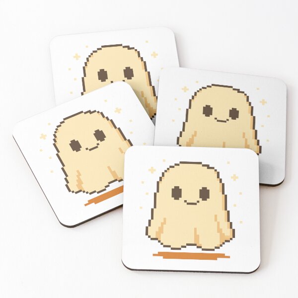 Item preview, Cute Glowing Ghost Pixel Art designed and sold by retro_pixel.