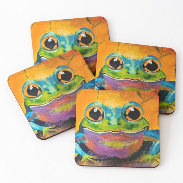 Item preview, Colorful Psychedelic Frog - Whimsical Tropical Amphibian Art designed and sold by MaPerle.