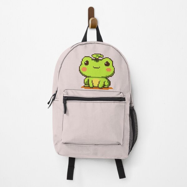 Item preview, Kawaii Pixel Frog with Leaf Hat designed and sold by retro_pixel.