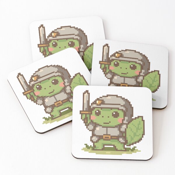Item preview, Brave Frog Knight – Pixel Art Warrior designed and sold by retro_pixel.