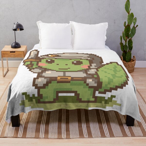 Item preview, Brave Frog Knight – Pixel Art Warrior designed and sold by retro_pixel.