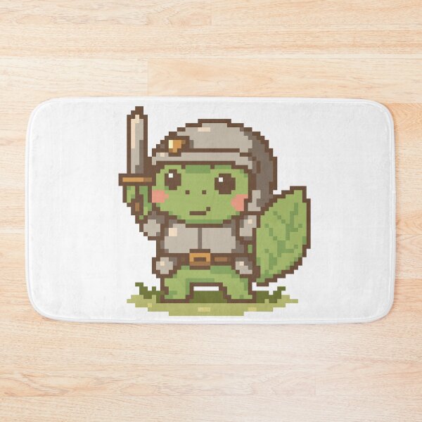 Item preview, Brave Frog Knight – Pixel Art Warrior designed and sold by retro_pixel.