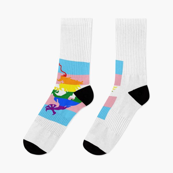 Item preview, Rainbow Imperial Chinese Dragon with Trans Pride Flag designed and sold by Mon & Matrix.