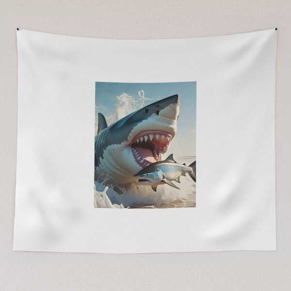 Item preview, Super cool shark feeds on Fish designed and sold by ricky dean beck.