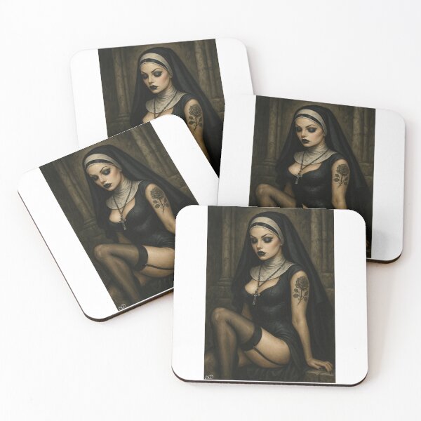 Item preview, Nun pinup designed and sold by Blackcandledesigns .